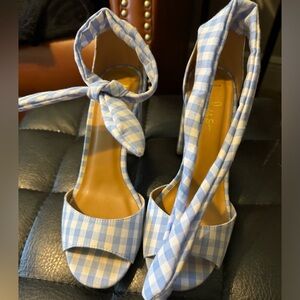 Lulus Blue gingham heels